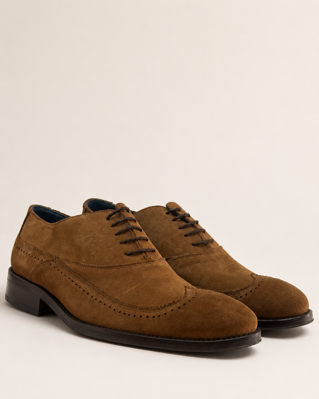 Chaussures Oxford Homme en Daim Marron – Élégance espagnole | Fabriquées en Espagne