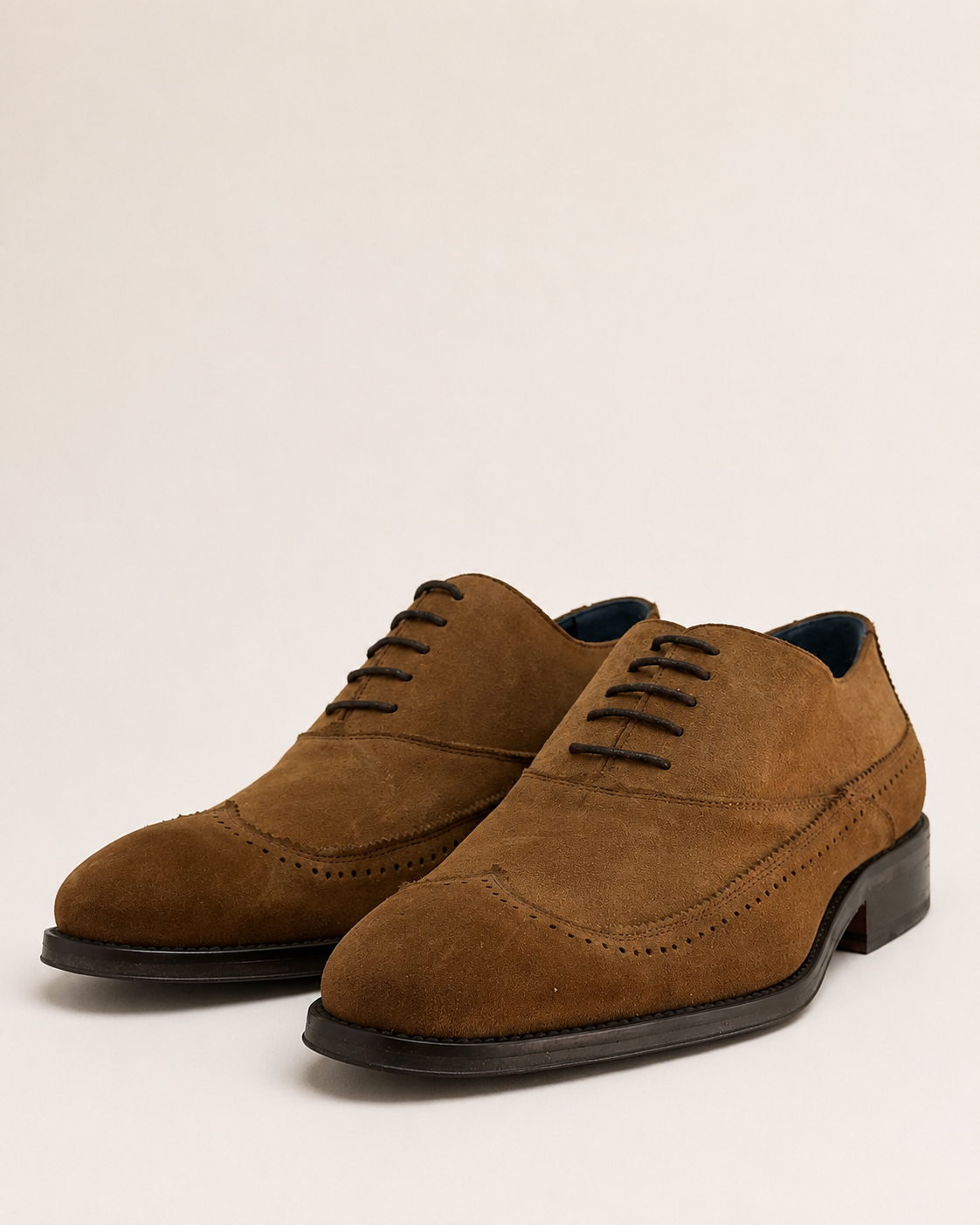 Chaussures Oxford Homme en Daim Marron – Élégance espagnole | Fabriquées en Espagne
