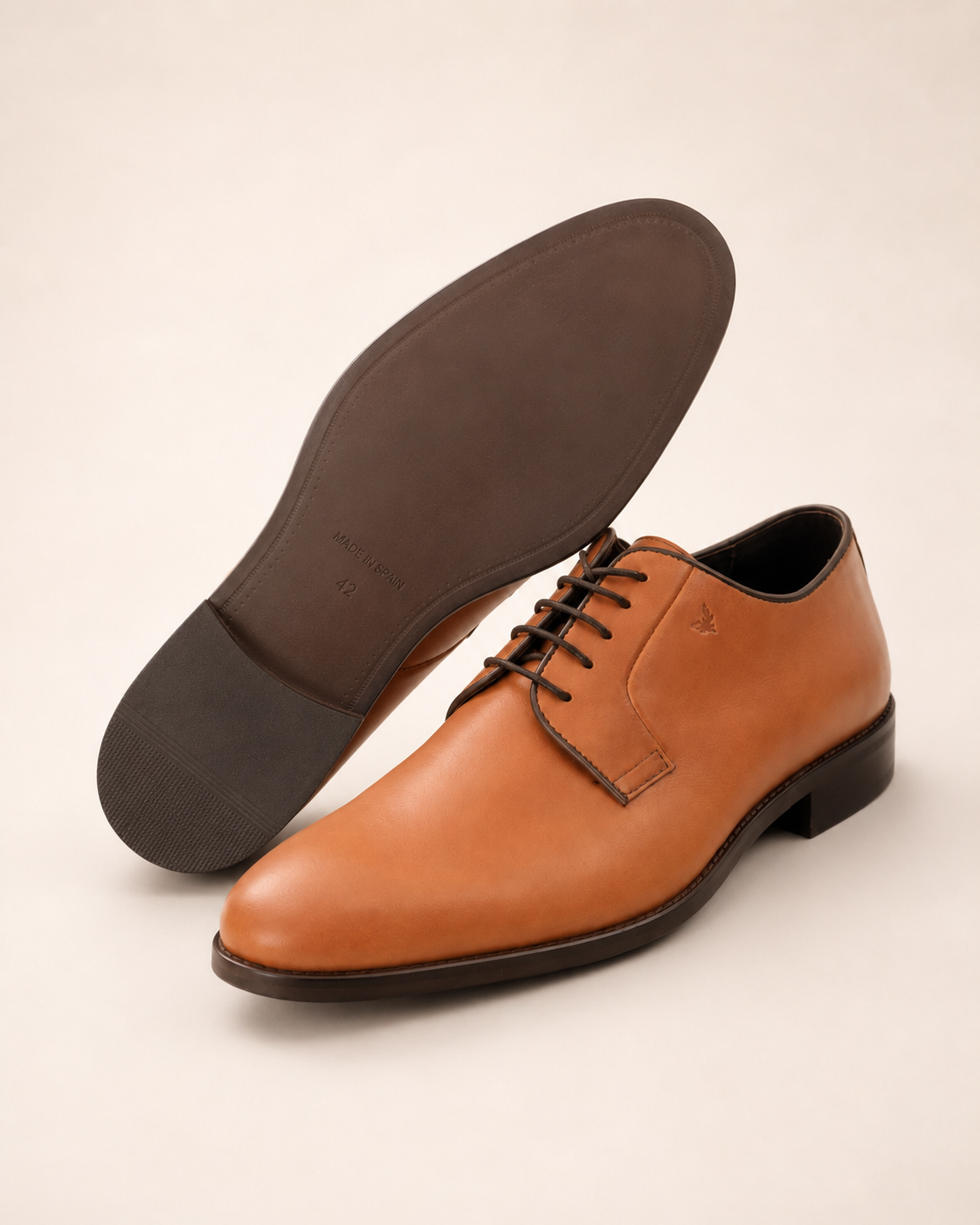 Chaussures Derby Homme en Cuir Cognac – Élégance Classique | Fabriquées en Espagne