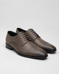 Chaussures Derby Homme en Cuir Marron Patiné – Bout Droit