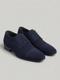Chaussures Derby Homme Bleu Marine – Finition Suédée