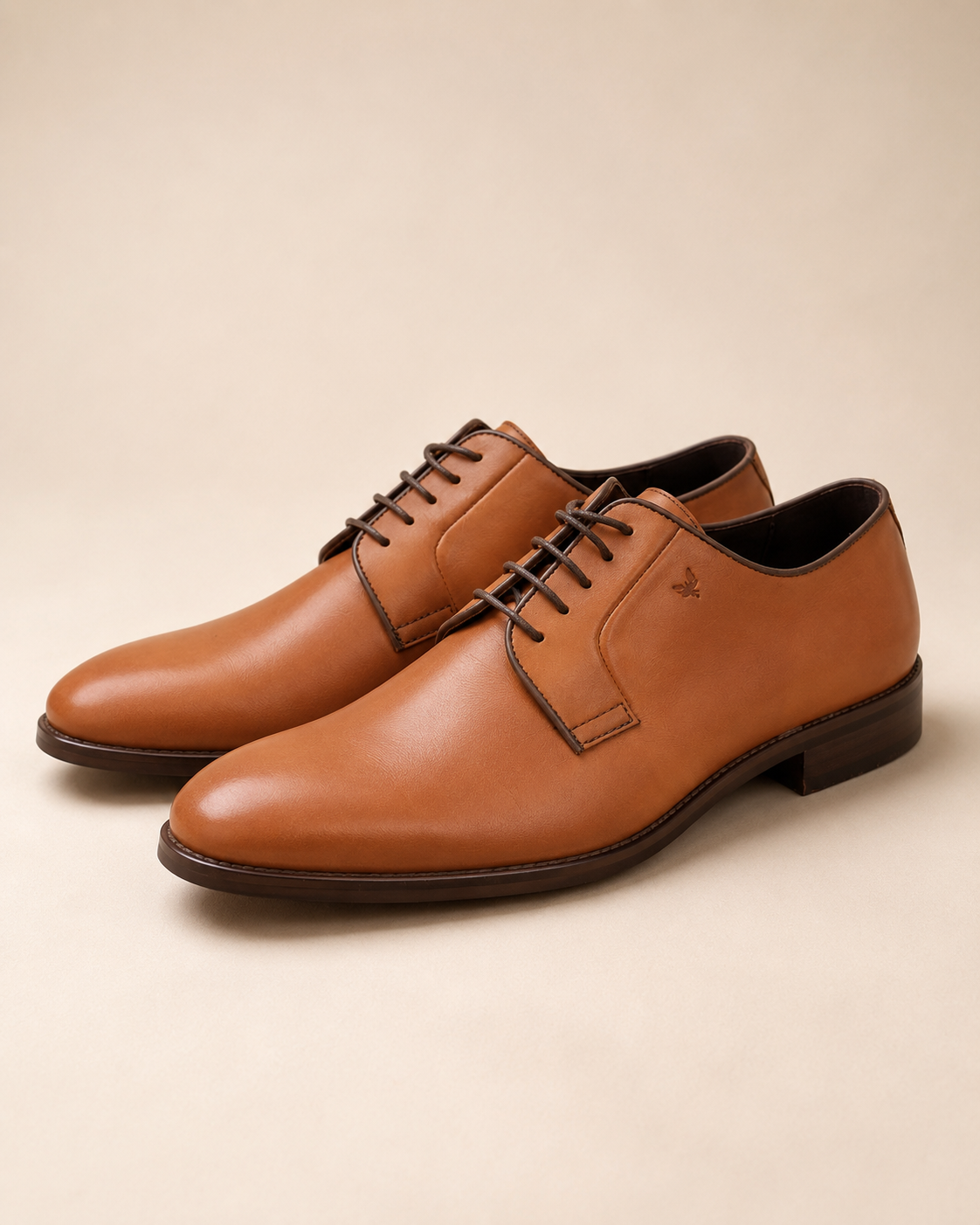 Chaussures Derby Homme en Cuir Cognac – Élégance Classique | Fabriquées en Espagne