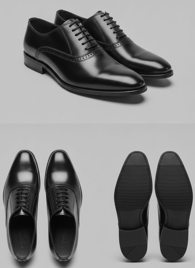 Richelieus Oxford Noirs en Cuir – Élégance Intemporelle