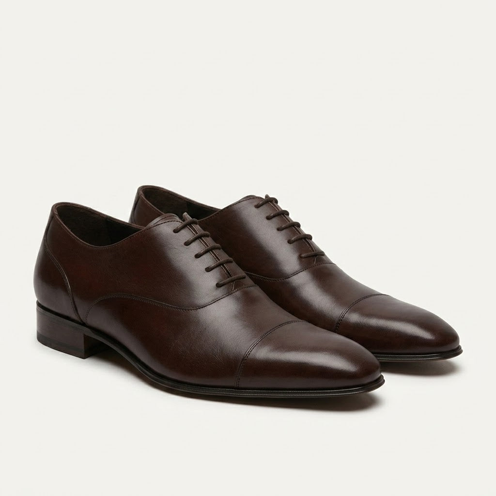 Richelieu Homme Marron Foncé – Bout Droit Classique