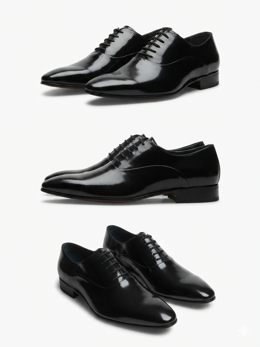 Richelieus Noirs Vernis – Élégance de Cérémonie