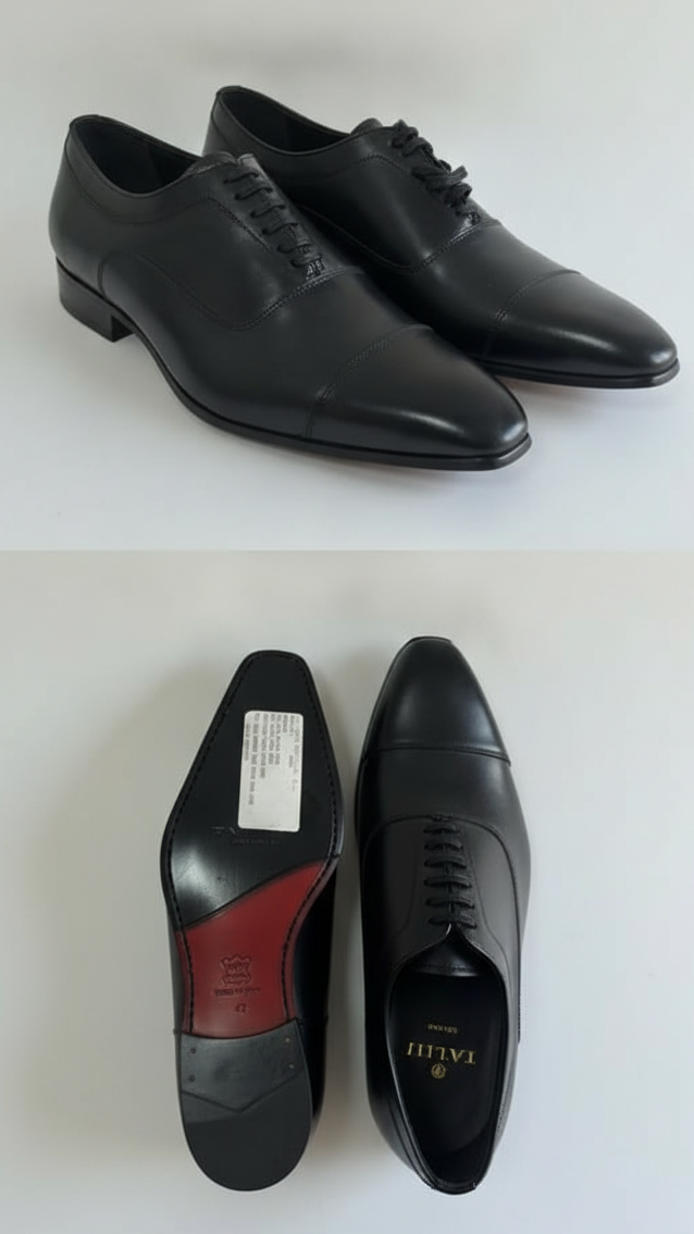 Chaussures Richelieu en Cuir Noir – Élégance Homme