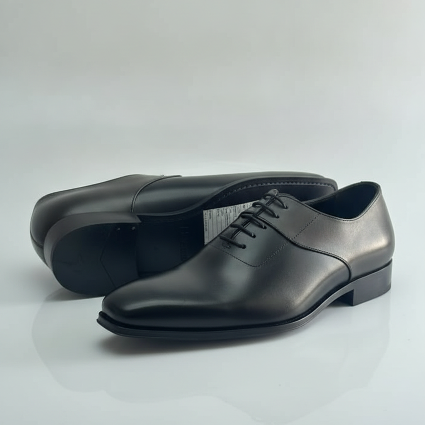 Men’s Black Formal Oxford Shoes – Lace-Up Business Dress Shoes