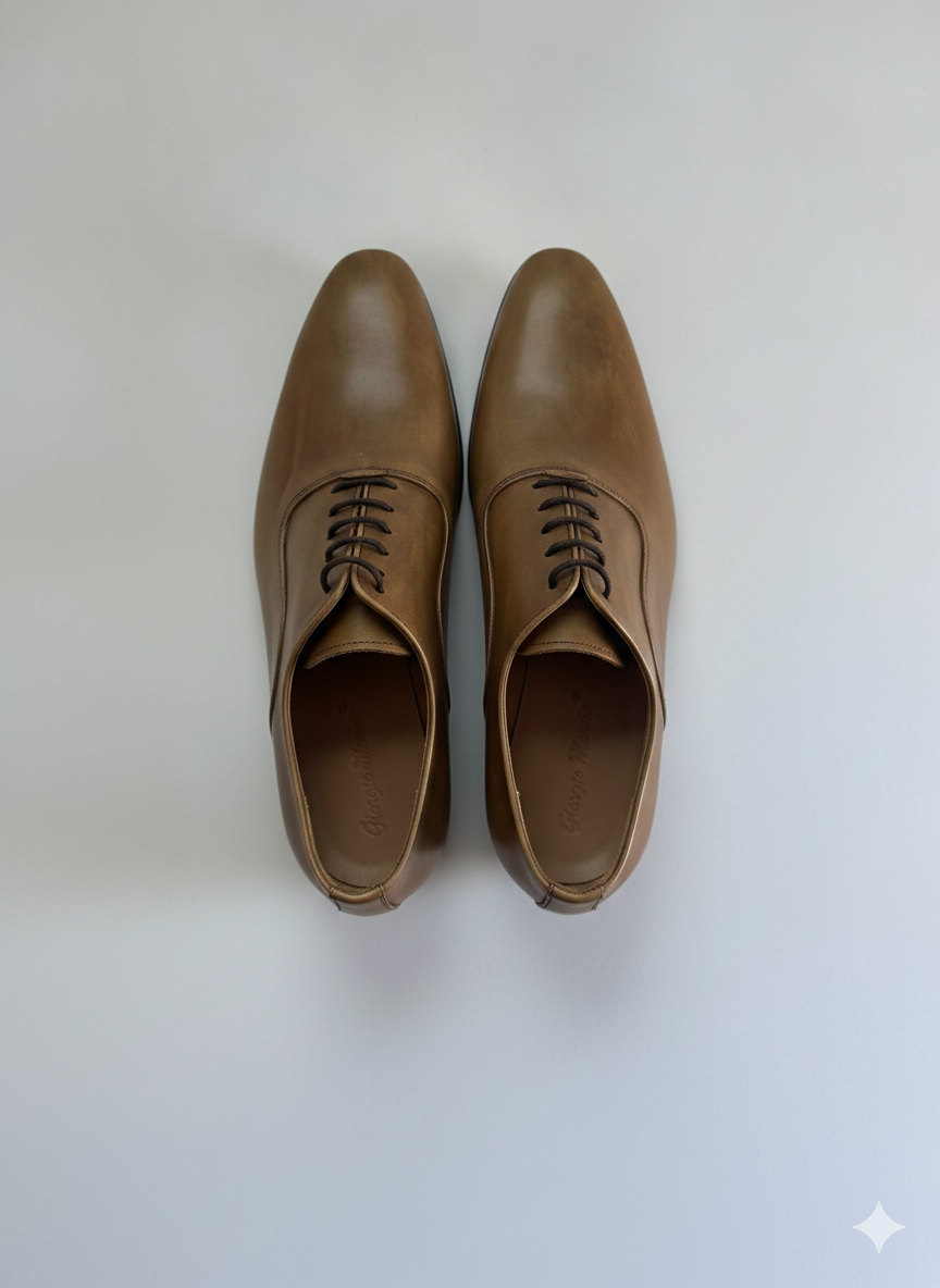 Giorgio Morani Brown Leather Oxford Dress Shoes