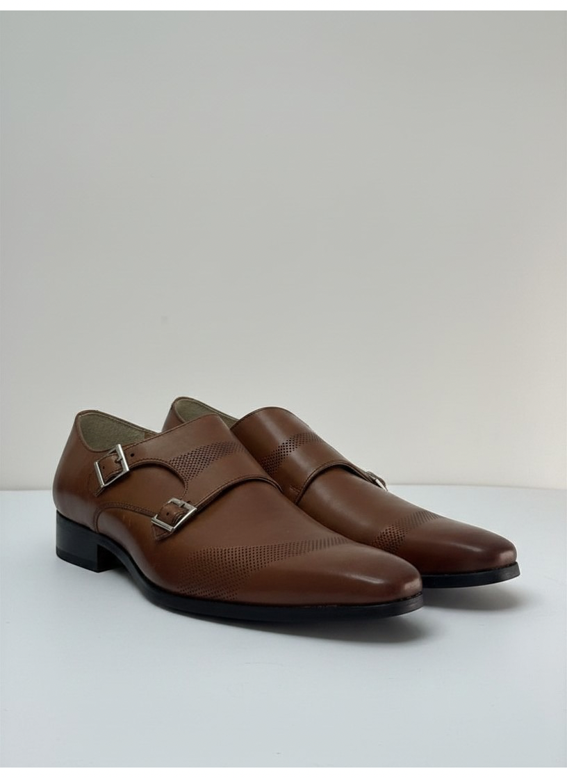 Chaussures Double Boucle en Cuir – Élégance Italienne